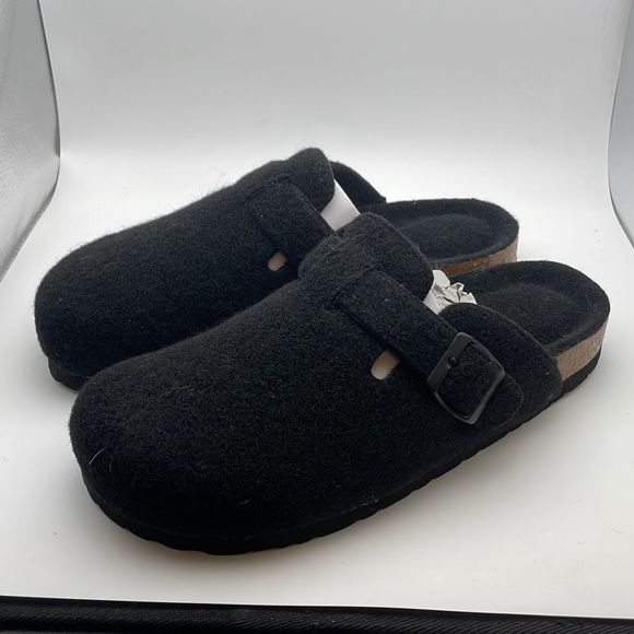 CUSHIONAIRE Women's Cork Footbed Clog SIZE 10 BLACK - Picture 3 of 7